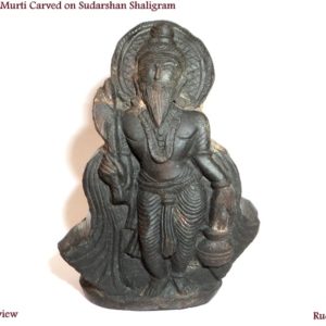 Parshuram Idols Carved On Natural Shaligrams