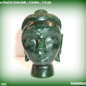 Lord Buddha Face In Natural Green Jade