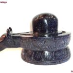 Blue Sunstone Shivaling with Nandi Yoni Base