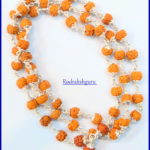 Rudraksha Mala In Silver Flower Caps - 6 MM