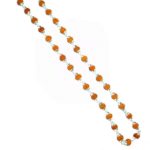 Rudraksha Mala In Silver - 55 beads
