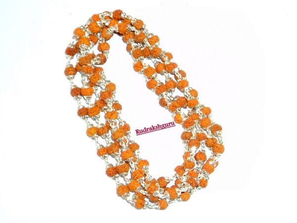 Rudraksha Mala In Silver - 109 beads