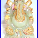 Lord Ganesha In Natural Green Jade
