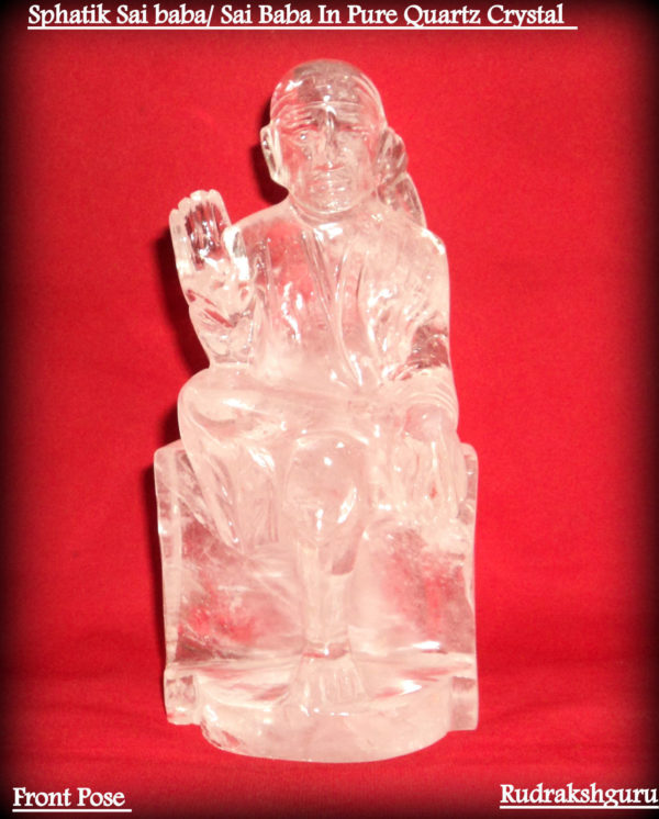 Sai Baba Statue In Smoky Quartz Crystal