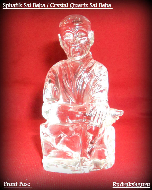 Sai Baba Statue In Pure Quartz Crystal