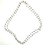 Black Tulsi Mala In Silver Conical Caps