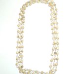 White Tulsi Beads Mala In Silver