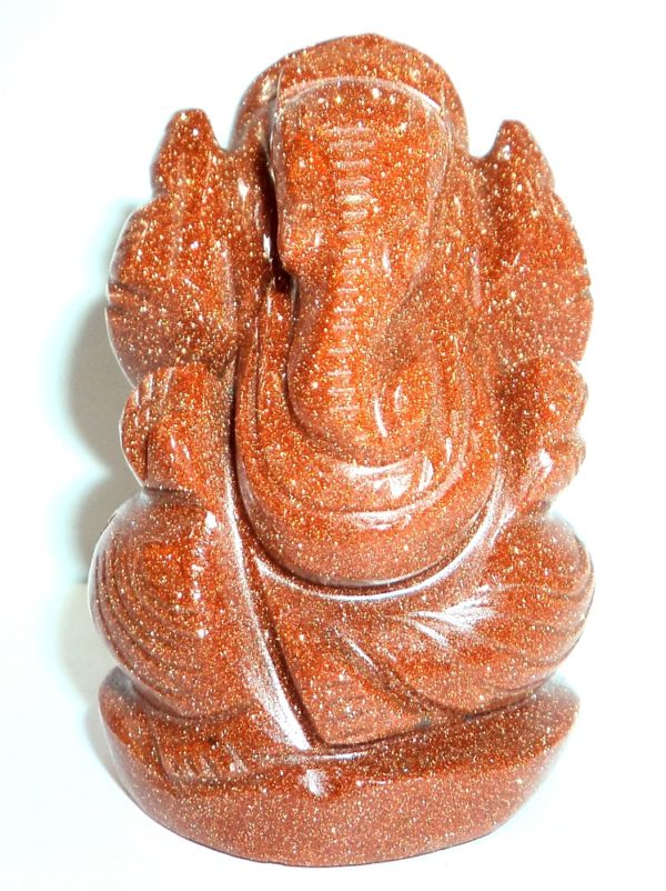 Lord Ganesha in Glittering Sunstone