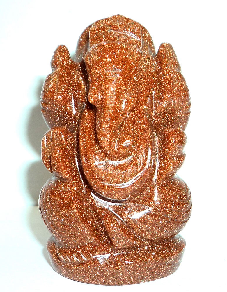 Lord Ganesha in Glittering Sunstone