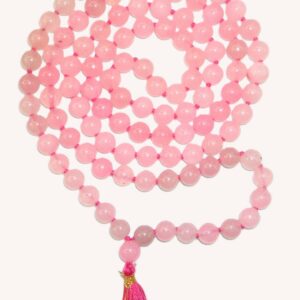 Rose Quartz Round Mala - 8 MM