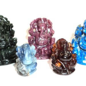 Ganesha Gemstone Idols