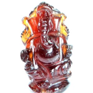 Lord Ganesha In Natural Hessonite