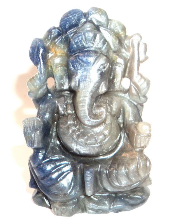 Lord Ganesha In Natural Blue Sapphire