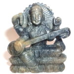 Goddess Saraswati In Natural Blue Sapphire