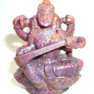 Goddess Saraswati Made In Natural Ruby