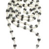 Black Tulsi Beads Mala In Silver caps