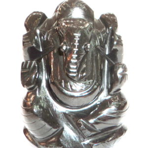 Lord Ganesha Idol In Black Jade