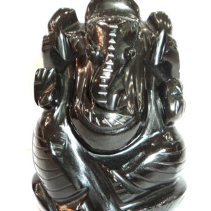 Lord Ganesha Idol In Black Jade