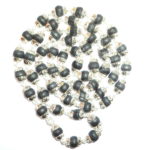 Black Tulsi Beads Mala In Silver