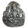 Lord Vishnu With Sridevi and Bhudevi Carved on Natural Sudarshan shaligram