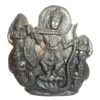 Lord Krishna Murti Dancing on Kaliya Snake Carved on Natural Sudarshan Shaligram