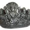 Lord Vishnu With Sridevi , Bhudevi and NeelaDevi Carved on Natural Sudarshan Shaligram