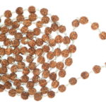 Rudraksha Mala In Silver Flower Caps - 10 MM