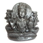 Goddess Lakshmi Murti Carved on Natural Sudarshan Shaligram