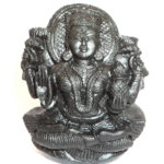 Goddess Lakshmi Murti Carved on Natural Sudarshan Shaligram
