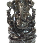 Lord Ganesha Idol In Black Jade