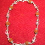 Sphatik Rudraksha Bracelet In Silver