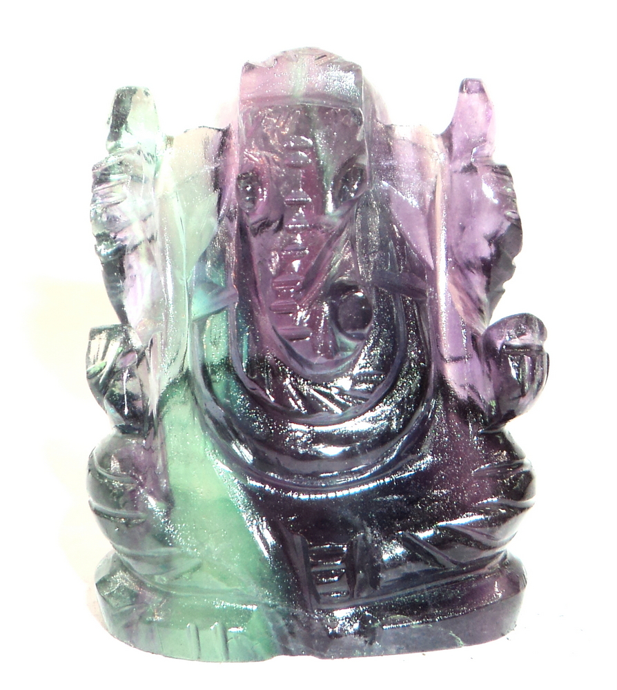 Lord Ganesha in Fluorite