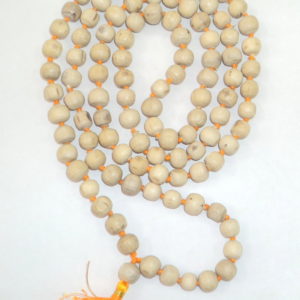 White Tulsi Beads Mala - 109 Beads