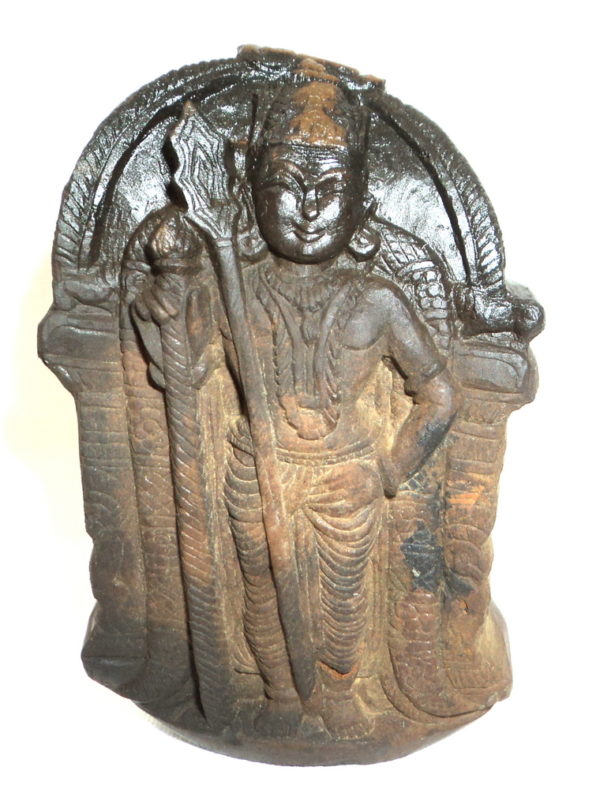 Murugan Murti / Kartikeya Murti Carved On Sudarshan Shaligram