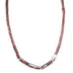 Garnet Cylindrical Beads Necklace