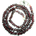 Garnet Square Shape Beads Necklace