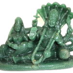 Vishnu Laxmi In Columbian Green Jade - 1360 gm