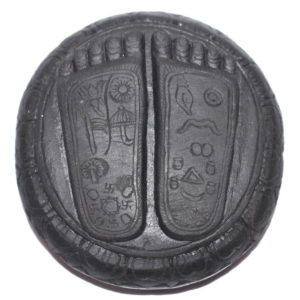 Charan Paduka Carved On Natural Shaligrams