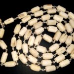 Cylindrical Shape Tulsi Mala In Silver