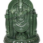Tirupati Balaji In Natural Columbian Green Jade - 9531 gms