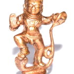 Krishna idol / Kaliya Mardana In Copper - 2 Inches