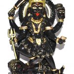 Maha Kali In Black Agate - 1395 gms