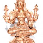 Goddess Laxmi In Pure Solid Copper - 4 Inches