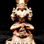 Lord Surya Narayana Idol In Pure Solid Copper - 5 inches