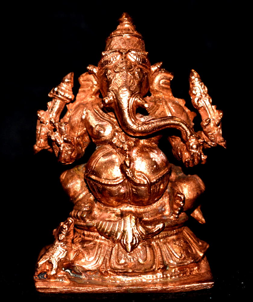 Ganesha / Ekadanta Ganapati Idol In Pure Solid Copper – Rudraksh Guru
