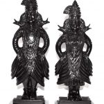 Lord Vitthal With Rukmani in Black Agate