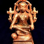 Lord Hanuman In Copper / Yoga Hanuman Idol In Copper