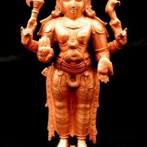 Lord Shiva Idol In Pure Solid Copper - 6.5 Inches
