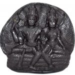 Laxmi Narayan Murti Carved On Golden Sudarshan Shaligram