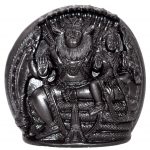 Laxmi Narsimha Idol On Golden Sudarshan shaligram